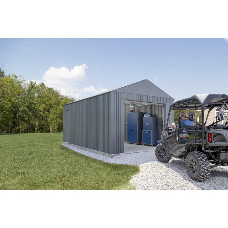 Everest 12 ft. x 20 ft. Metal Garage Shed
