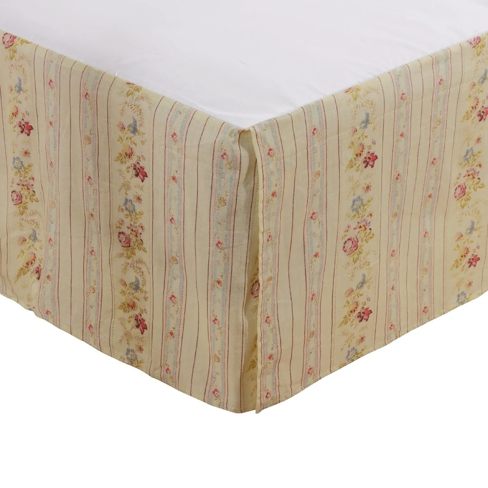 Greenland Home Fashions Antique Rose Cotton 15-inch Drop Bedskirt