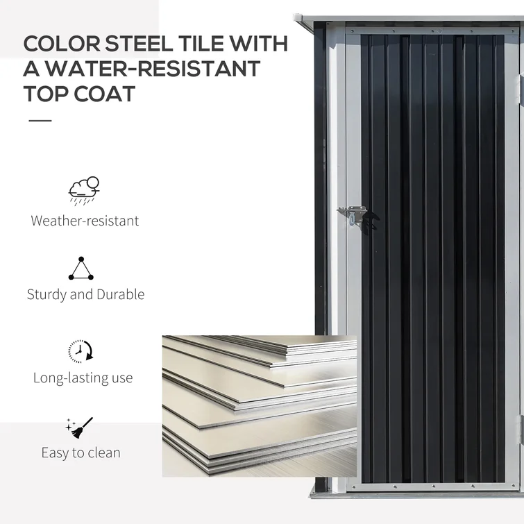 Storage 4 ft. 8 in. W x 2 ft. 9 in. D Metal Lean-To Tool Shed