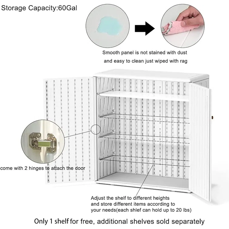 Wildon Home® Noalani 14.96'' W Plastic Lockable