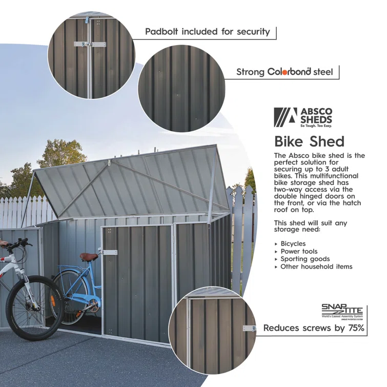 Space Saver 7 ft. W x 3 ft. D Metal Horizontal Storage Shed