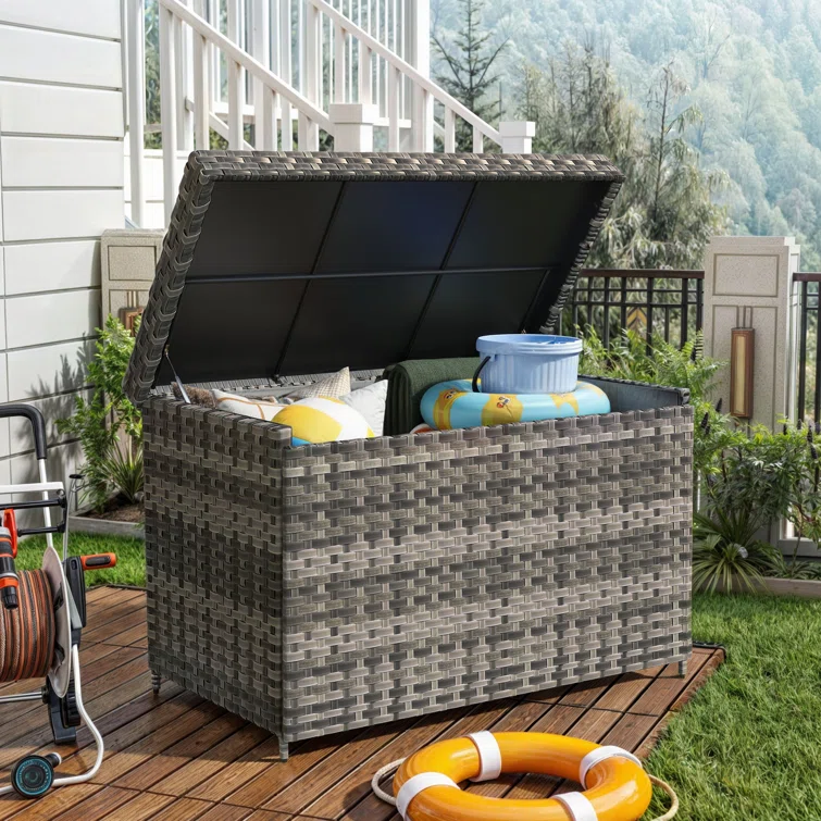 YITA 230 Gallon Wicker Deck Box