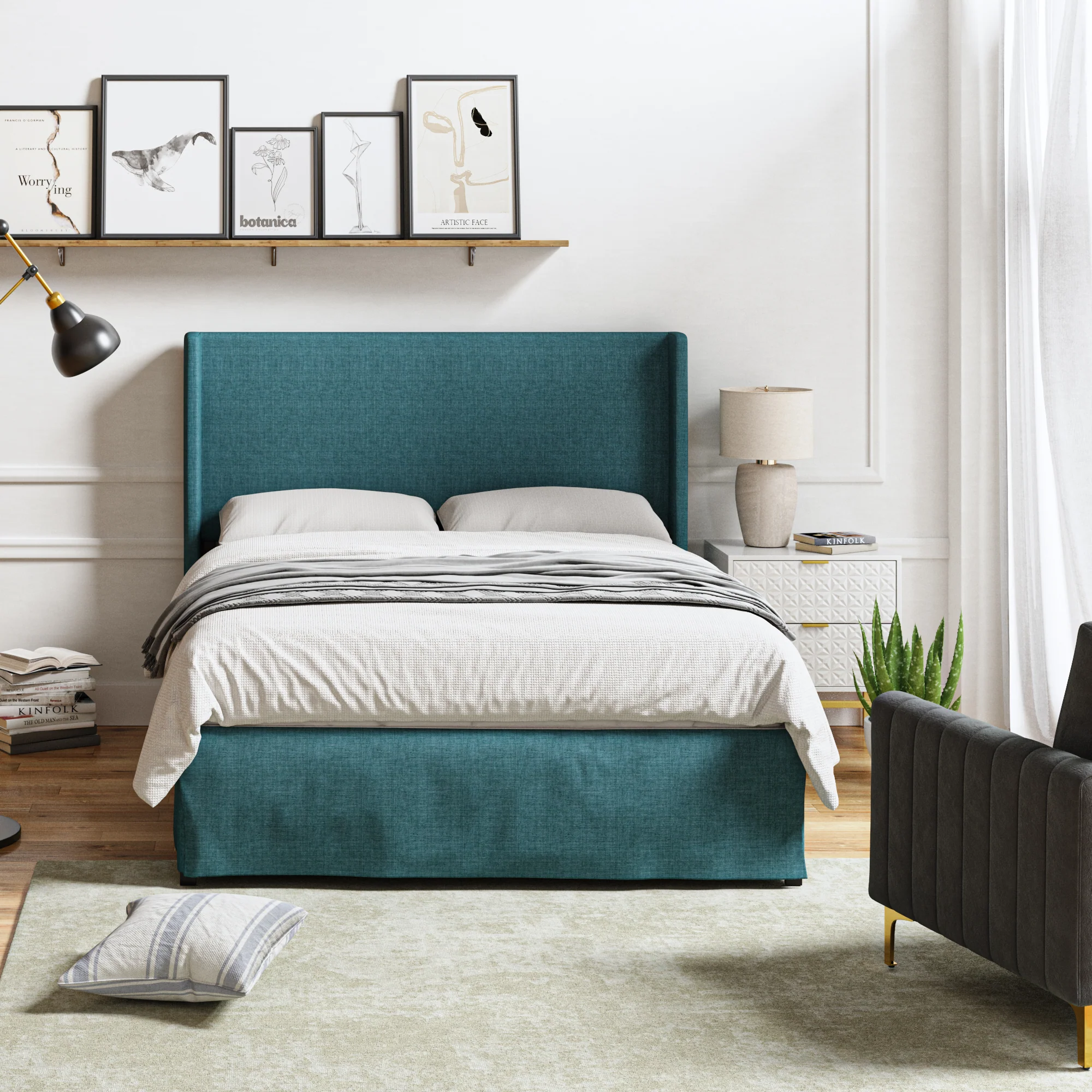 Alexander 2 Piece Bedroom Set - Bed With Slipcover