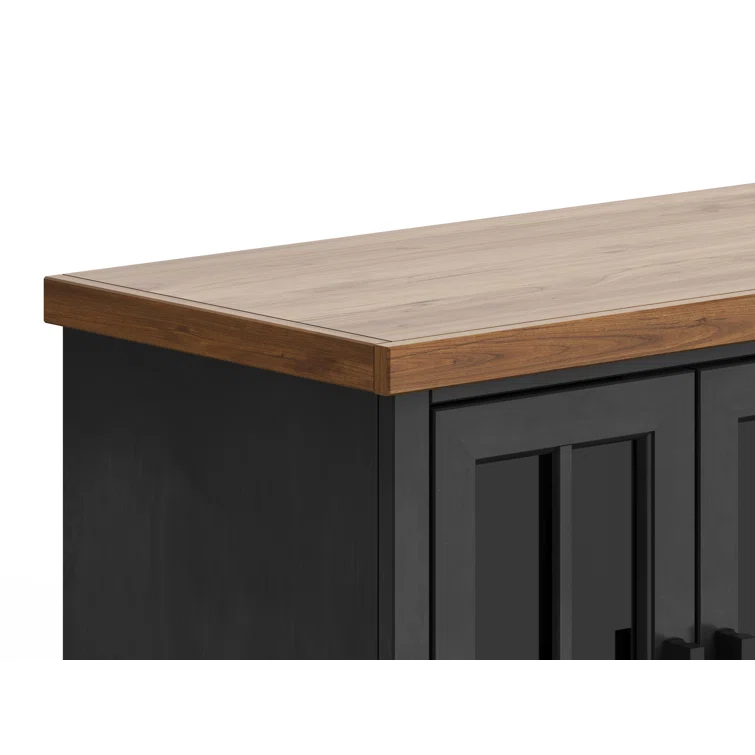 Brixham 97 inch Fireplace TV Stand Console for TVs up to 100 inches, Two-Tone Finish