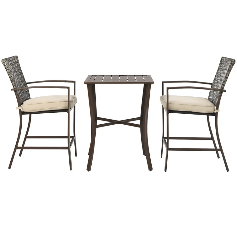 2 - Person Square Outdoor Dining Set with Cushions