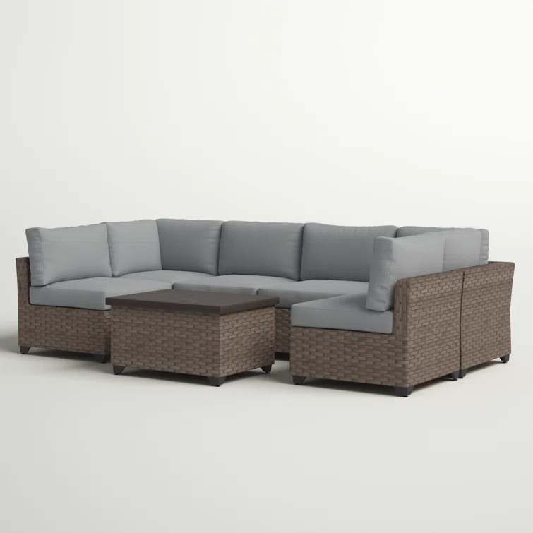 Anupras 7 Piece Sectional Seating Group with Cushions