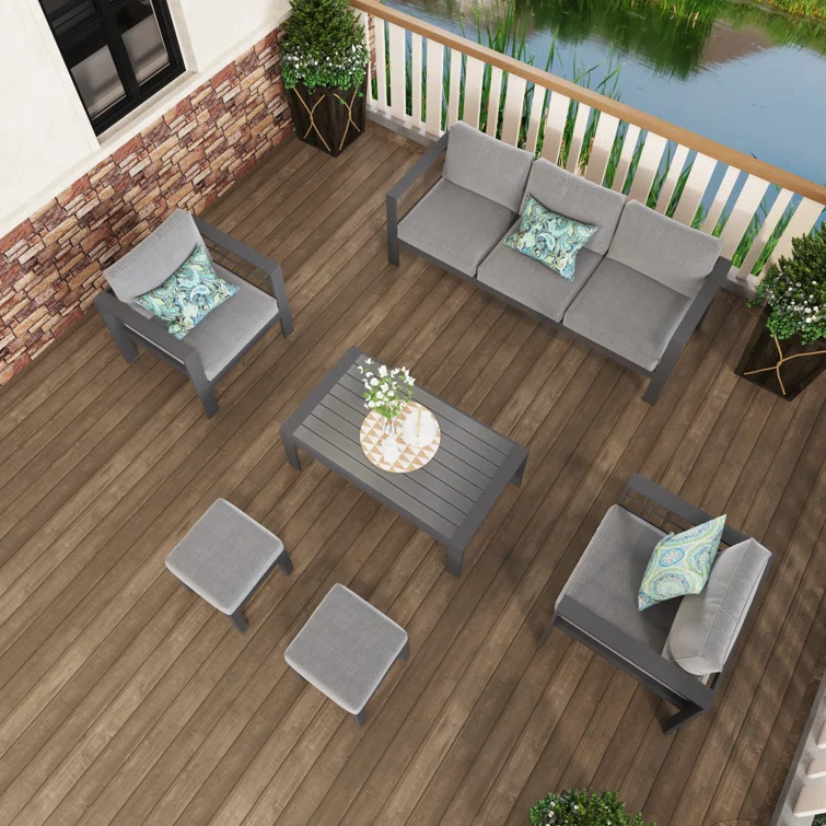 7 - Person Outdoor Seating Group with Cushions