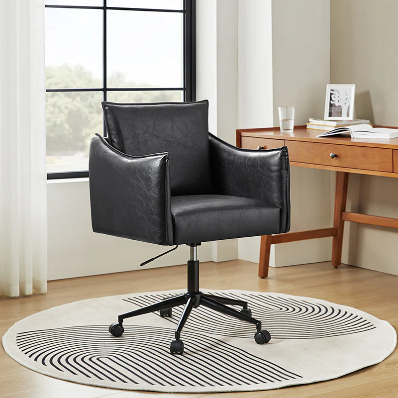 Fabius Mid-Century Modern Height-Adjustable Swivel Office Chair