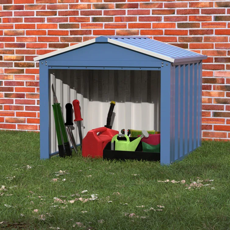 3 ft. W x 3 ft. D Galvanized Steel Garbage Shed, Used for Outdoor Small Tools Storage