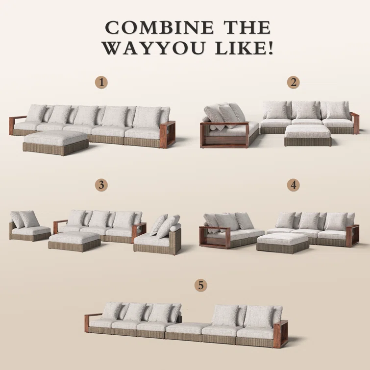 Maitund 6 - Person Outdoor Seating Group with Cushions