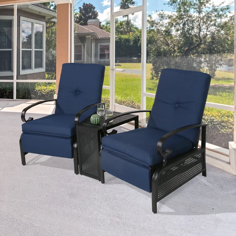 Ahsha 2 - Person Specialty Outdoor Dining Set with Cushions