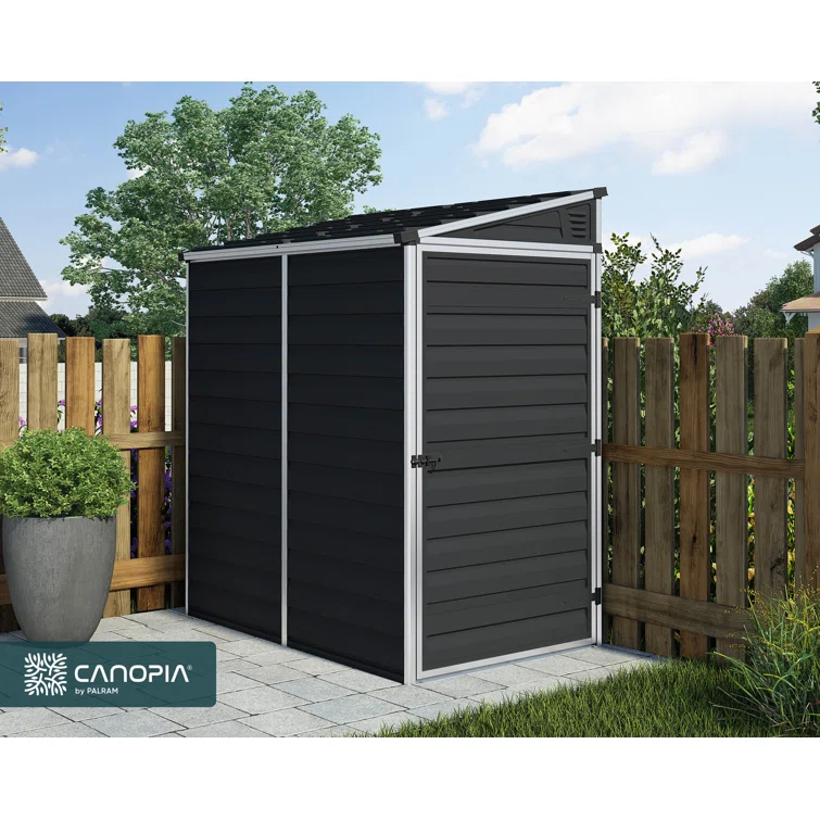 Skylight 4 ft. W x 6 ft. D Polycarbonate Lean-To Tool Shed
