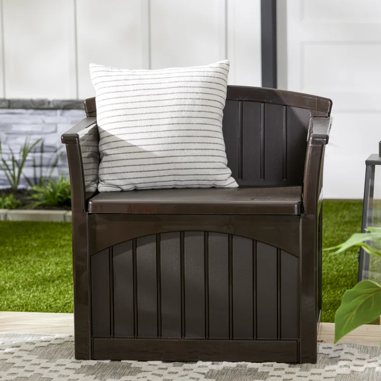 Suncast Outdoor Bench with 31 Gallon Storage Seat