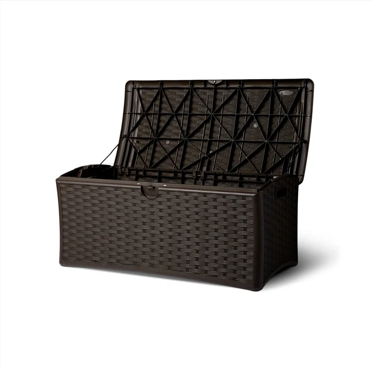 Suncast 48'' W 72 Gallons Water Resistant Plastic Deck Box in Brown