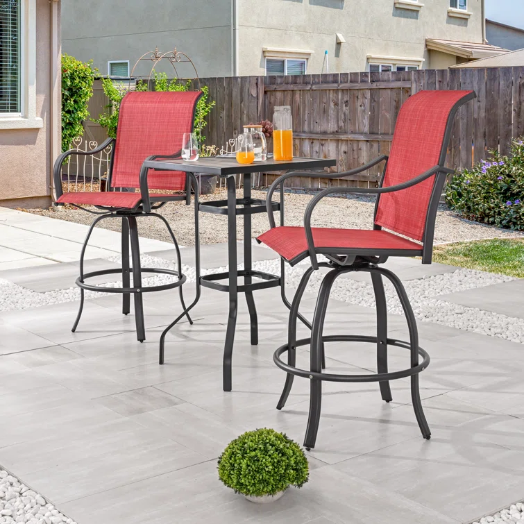 Square 2 - Person Bar Height Bistro Dining Set