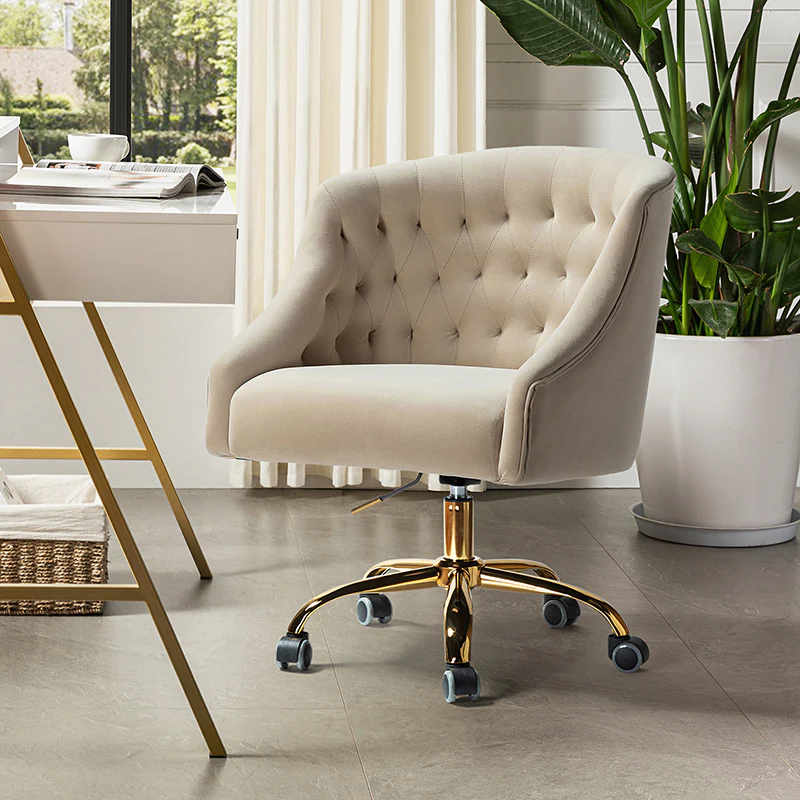Penelope Velvet Tufted Office Chair