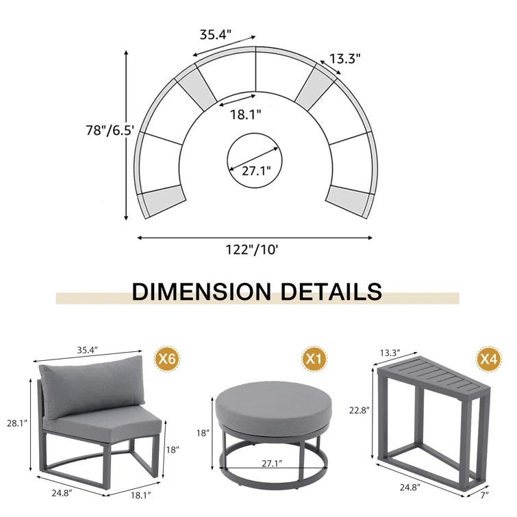 Paxten 6 - Person Outdoor Seating Group With Cushions