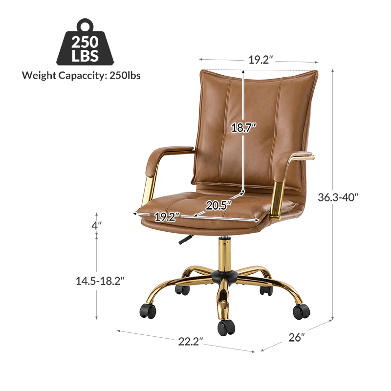 Michele Vegan Leather Task Accent Chair