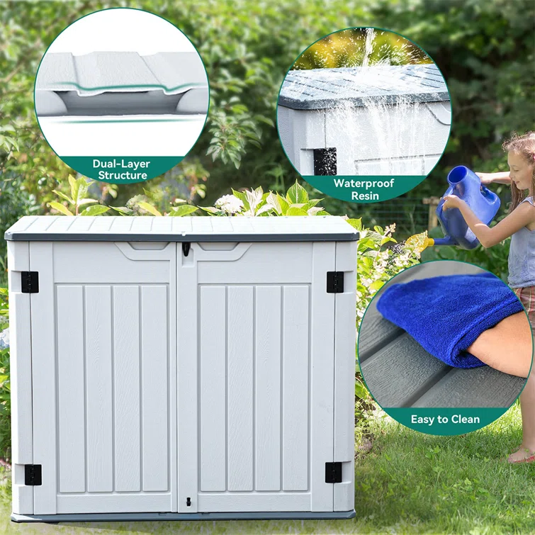 4 ft. W x 2 ft. D Plastic Tool Shed
