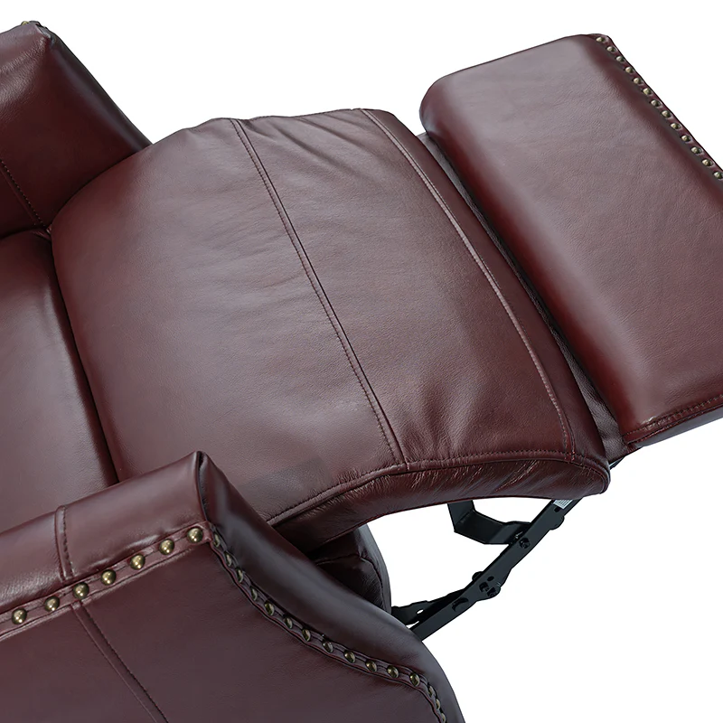 Epimetheus Genuine Leather Manual Swivel Recliner
