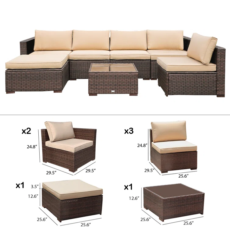Axwell 6 - Person Outdoor Seating Group with Cushions