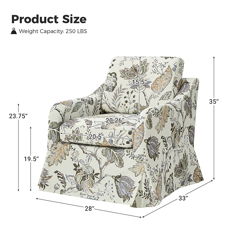 Bertram Claas 360 Degree Swivel Chair With Slipcover