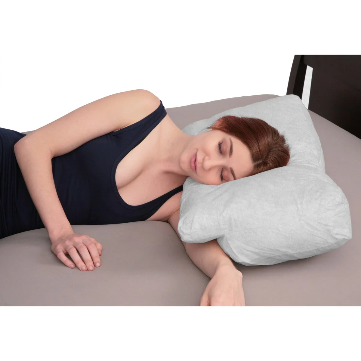 Jersey Knit Cover For The Better Sleep Fiber Fill Pillow - Hypoallergenic - Tailored Fit - Pillow Cover, Grey