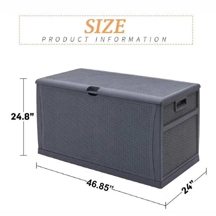 SUNCROWN 46.85'' W 120 Gallons Water Resistant Lockable Deck Box