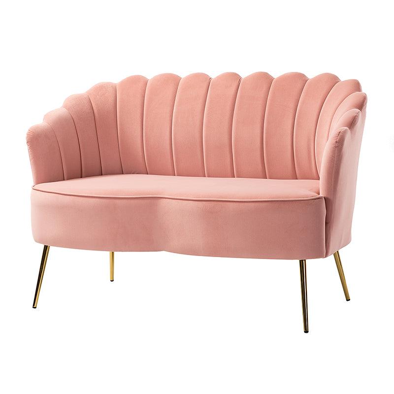 Ariel 3-Piece Scalloped Velvet Living Room Set