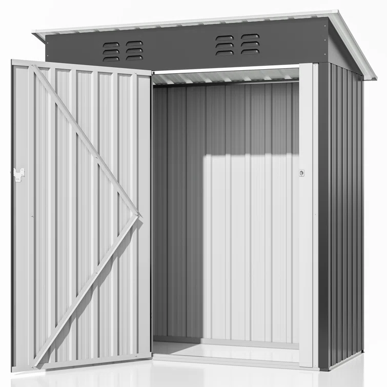 5 ft. W x 3 ft. D Metal Lean-To Tool Shed