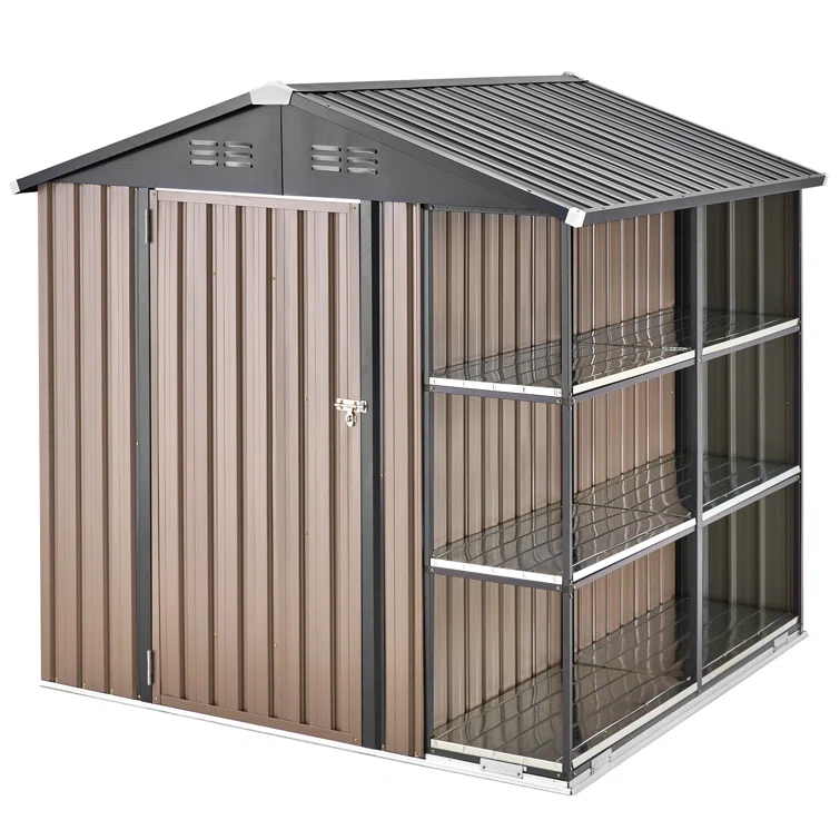 6 ft. W x 6 ft. D Metal Storage Shed