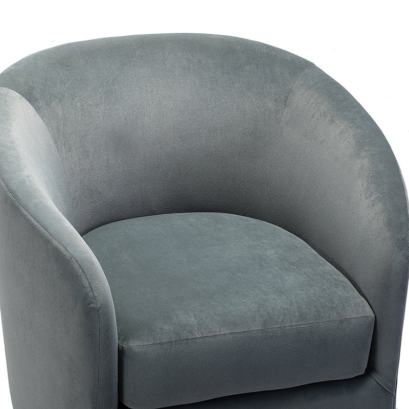 Emanuela Velvet Swivel Barrel Armchair