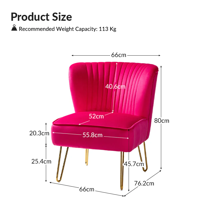 Ainhoa Velvet Tufted Back Side Chair
