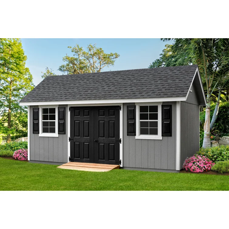 10 ft. W x 18 ft. D Manufactured Wood Storage Shed