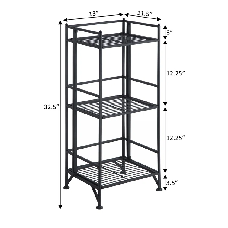 Edwin 32.50' H x 13'' W Metal Folding Shelf