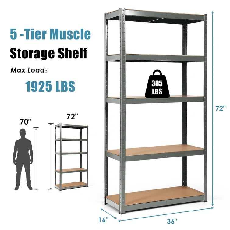 Bade 72'' W Height -Adjustable Shelving Unit<!-- --> <!-- -->(Set of 2)