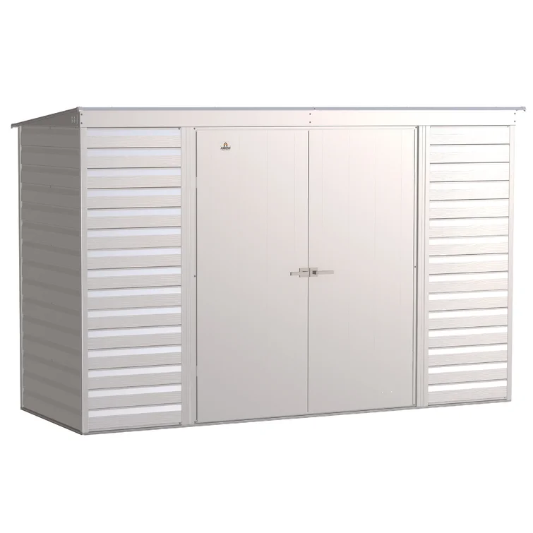 10 ft. W x 4 ft. D Steel Horizontal Storage Shed