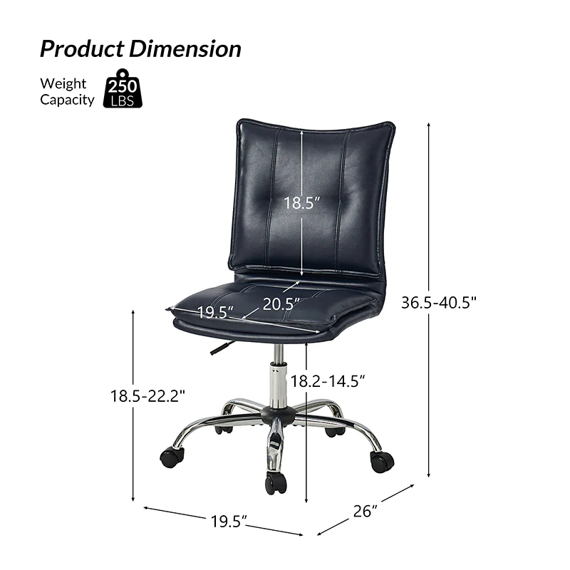 Edwin Leather Swivel Task Chair