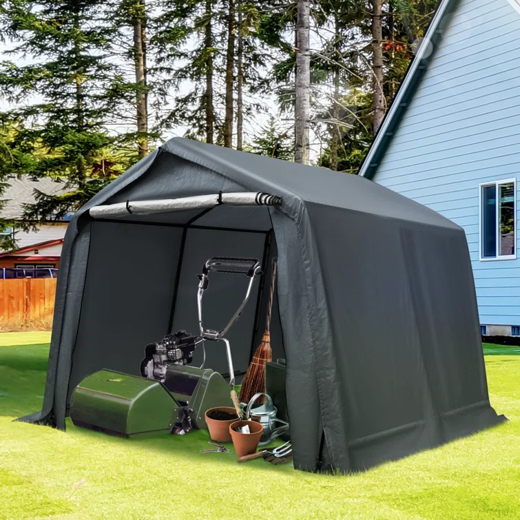 Erommy 10 ft. W x 10 ft. D Portable Bike Shed
