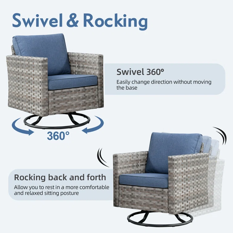 Baili 6 - Person Outdoor Seating Group with Cushions