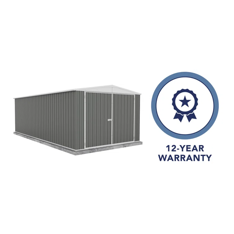 Utility 10 ft. W x 20 ft. D Galvanized Steel Storage Shed