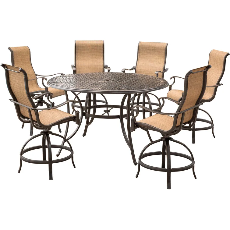 Alejandria 6 - Person Round Outdoor Dining Set