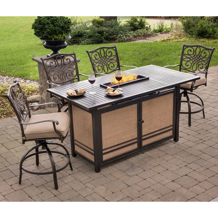 Carleton 4 - Person Rectangular Outdoor Dining Set