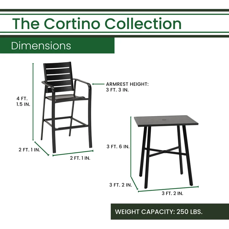 Kazakoff 4 - Person Square Outdoor Dining Set
