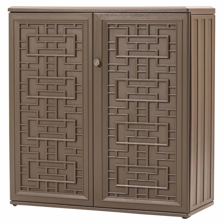 KINYING 34.3'' W 60 Gallons Water Resistant Resin Cabinet Deck Box