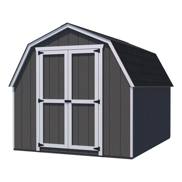 Value Gambrel Barn Wood Storage Shed with 4 ft. Sidewalls