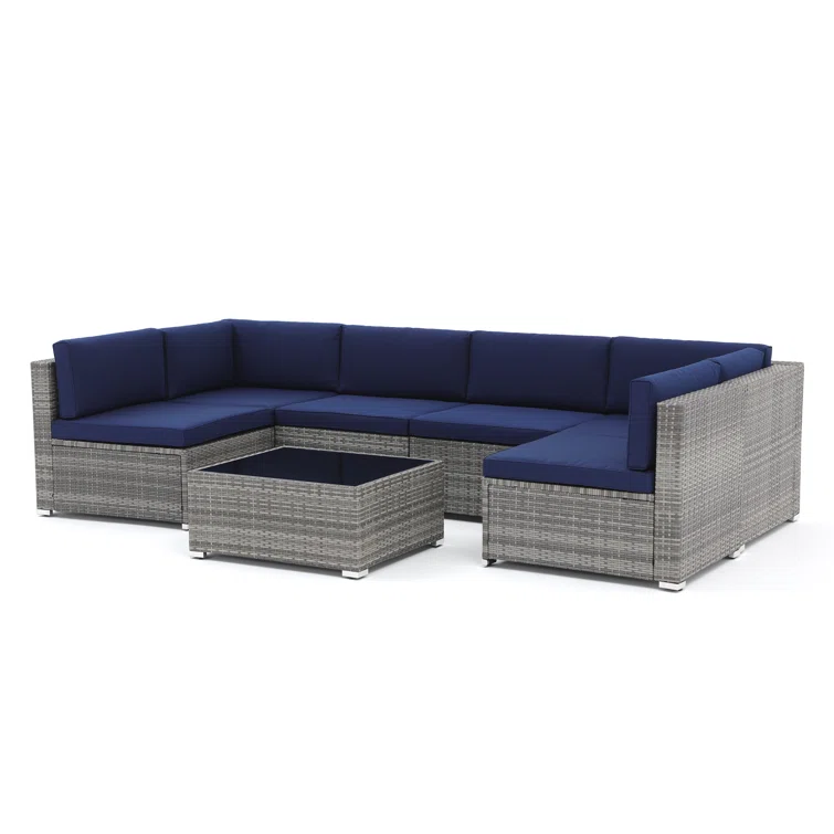 Azlyn 6 - Person Outdoor Seating Group with Cushions