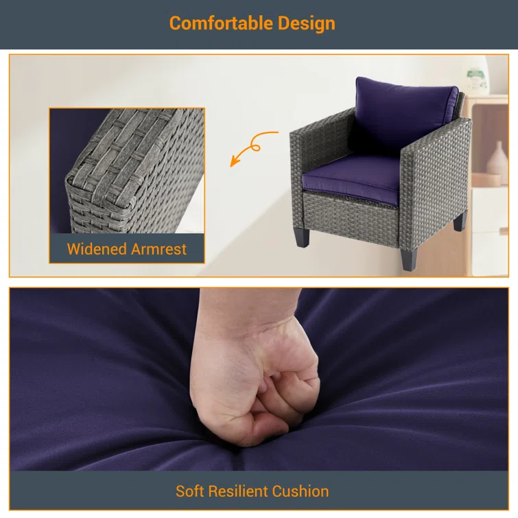 Astling 5 - Person Outdoor Seating Group with Cushions