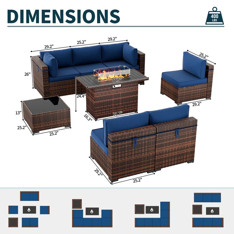 Benboe 6 - Person Outdoor Seating Group with Cushions