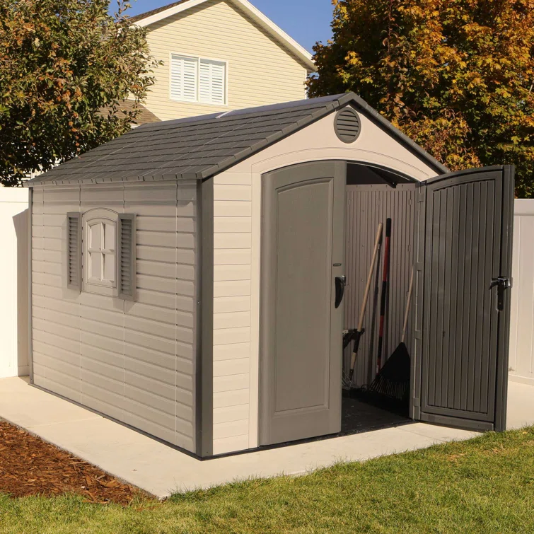 8 Ft. x 10 Ft. High-Density Polyethylene (Plastic) Steel Reinforced Outdoor Storage Shed